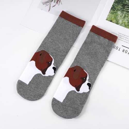 SukModen Lustige Socken Damen Bunte Socken aus Baumwolle, Hundemotiv & Weihnachts-Motiv, Katzensocken Tier-Motiv, Geschenkidee für Frauen Geburtstag & Weihnachten,Valentinstag-Geschenk für sie,5 Paare