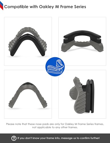 Image of BLAZERBUCK Soft Replacement Nose Pads Nose Pieces for Oakley M Frame Series Sunglasses - Grey