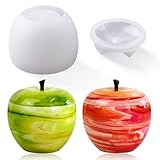 LET'S RESIN Resin Molds Jar, Apple Shaped Life-Size Silicone Jar Molds for Resin with Lid Stem, Fruit Ornaments Epoxy Resin molds for Resin Crafts, Resin Art, Christmas Decor, Gifts