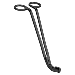 CHEFBEE Black Polished Stainless Steel Candle Wick Trimmer Wick Clipper Cutter, Scissors, Reaches Deep Into Candles to Cut Spent Cord, Allow Cleaner Burn and Prevent Soot Buildup