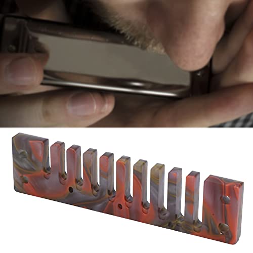 Herchr HERCHR026YDG7VTF-12 Harmonica Comb, Acrylic Harmonica Comb Part Deluxe Acrylic Wind Instrument Accessories Marine Band Crossover Ergonomic Design For Hohner thumb #3