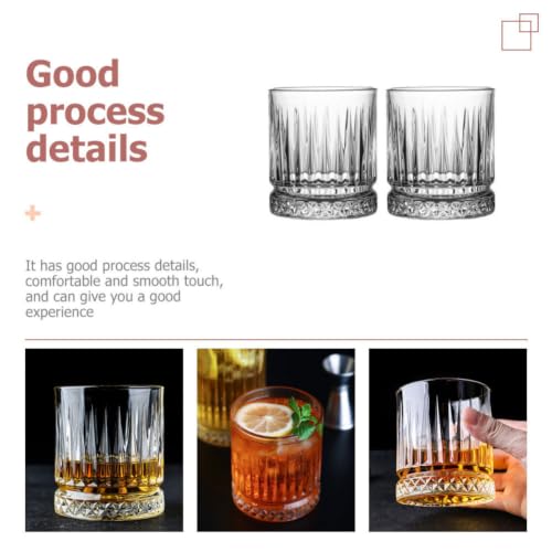 Vasos de whisky de vidrio transparente para almacenar licor y decoración original de casa 4