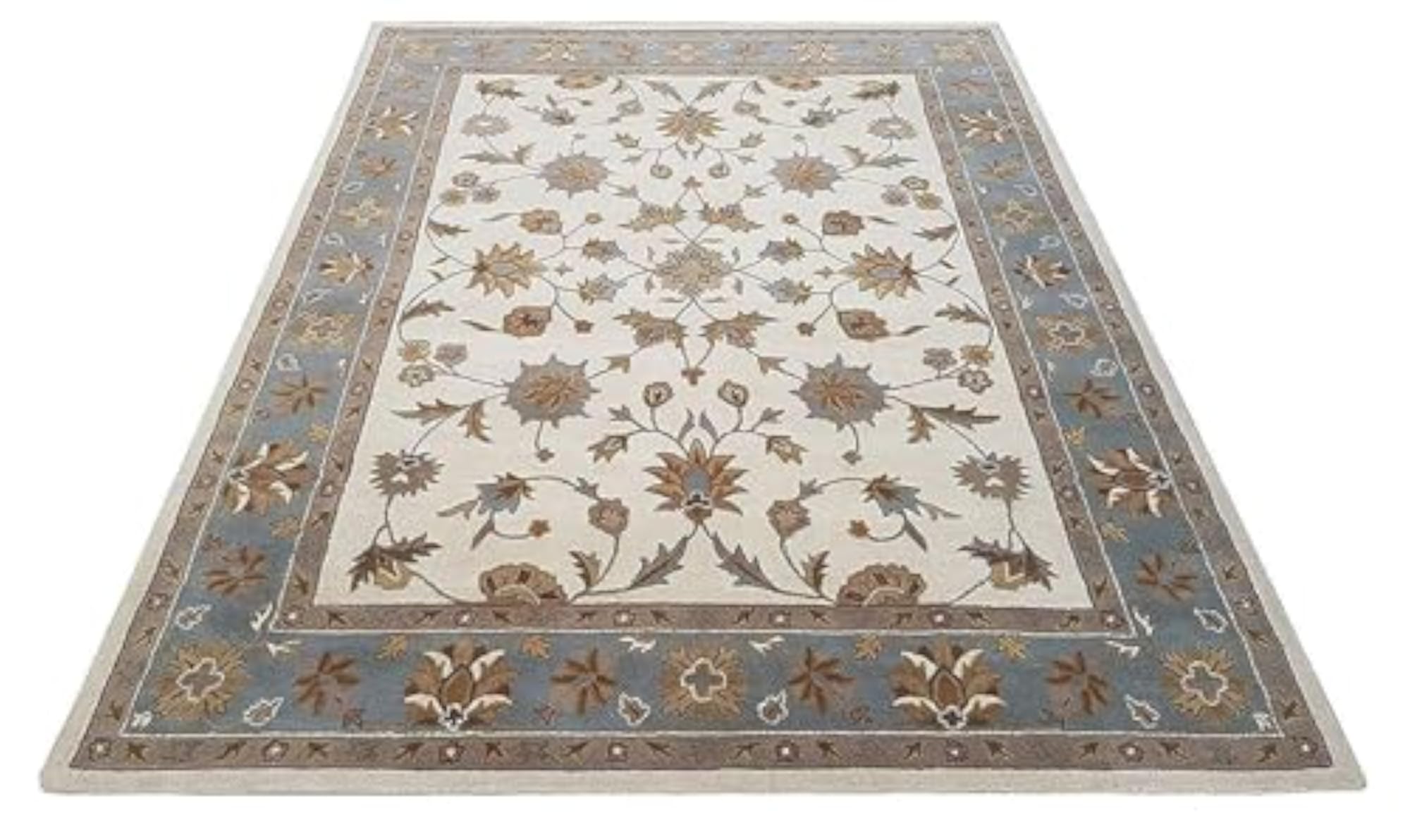 Handmade Tufted Wool Carpet, Premium Thick Embossed Geometric Design Rug