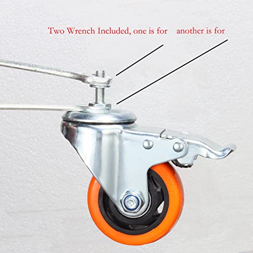 Yeweke YWKE009 Stem Caster Wheels Heavy Duty Casters Pvc M8-1.25X1 Inch thumb #4