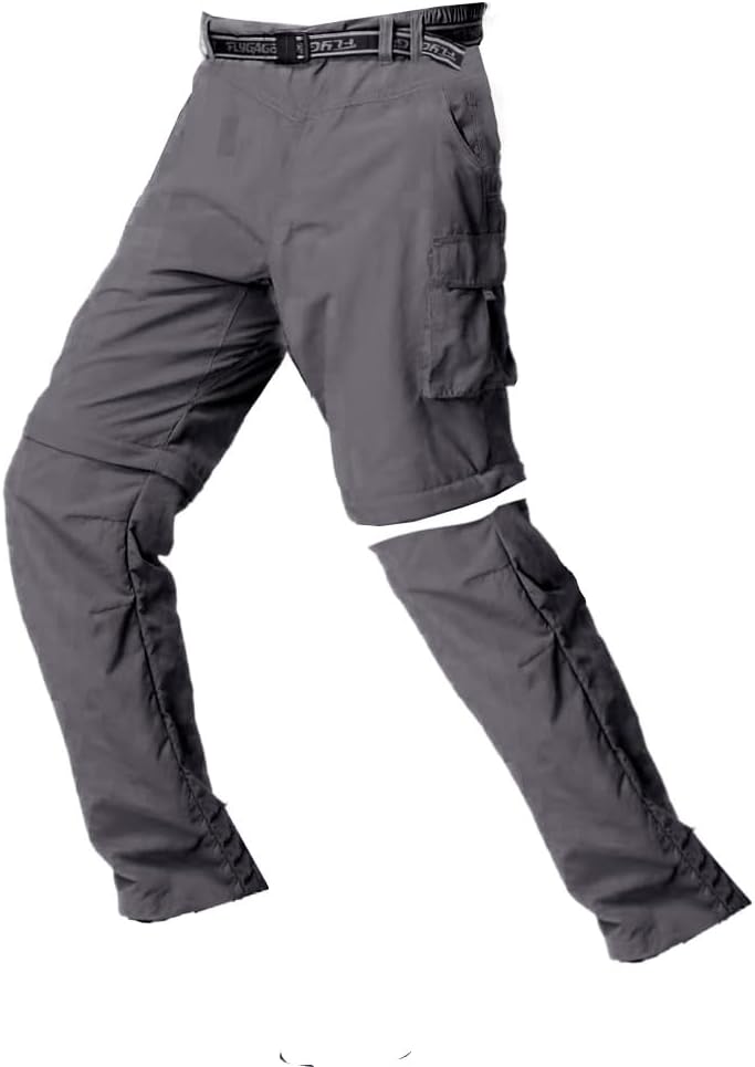Mens Cargo Pants, Convertible Hiking Pants Quick Dry Waterproof Outdoor Zip Off Outdoor Casual Travel Pants