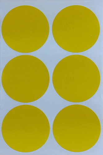 Étiquettes autocollantes rondes jaune 50mm pour éviter les erreurs d'inventaire