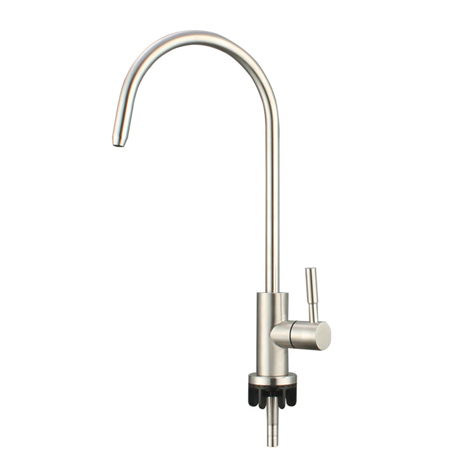 Faucet Kitchen Sink Faucet with Filter Swan Neck Tap Rotatable Brushed Finish Improve Water Quality and Convenience