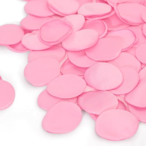 TINGE TIME 200pcs Silk Rose Petals Pink Flower Petals for Wedding, Flower Girl Basket, Aisle Runner, Romantic Dinner Centerpieces, Proposal, Party Confetti