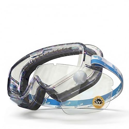 Softgle Safety Goggles Over Glasses Spare Lens Included ANSI Z87.1 Anti-Fog Dual Foam Seal Lab Construction Work Workshop(1 Goggle + 1 Extra Lens)