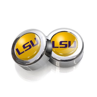 NCAA Louisiana State University LSU License Plate, Frame Chrome Screw Covers