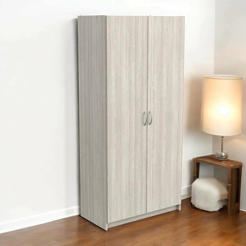Dmora - Armadio Multiuso 2 Ante Meuse, Mobile Multifunzionale, Mobiletto scarpiera, Guardaroba Porta Scarpe, 80x41 h170...