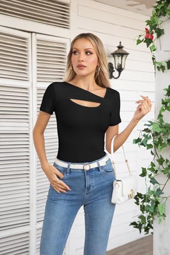 VICHYIE Womens Fashion Fall Clothes One Piece Cutout Tops Long Sleeve Ribbed Slim Fitted Shirts Tee Tshirts2