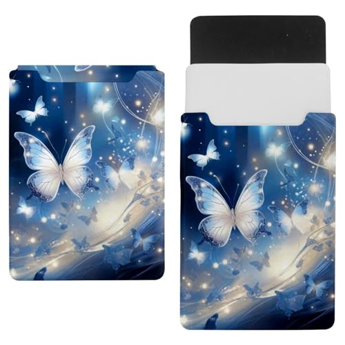 Housse ordinateur portable papillons lumineux pochette pour le café et bureau
