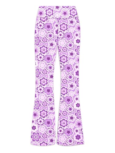 Image of Deerose Girls Halloween Hippie Bell Bottom Pants High Waist Flare Pants 5-14 Years