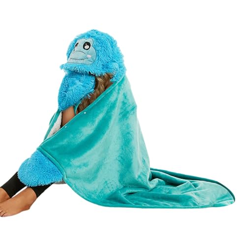 Cobertor com capuz de dinossauro, Cobertor de dinossauro com capuz vestível, Capa de flanela, Lounge