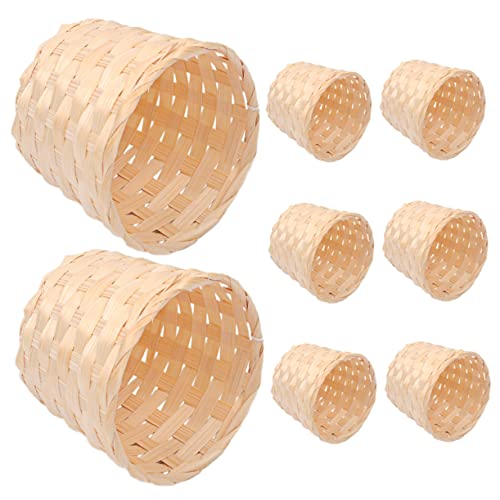 HONMEET 8 Unidades Cesta De Armazenamento Mini Cesta De Piquenique Cesta De Presente Vazia Decoração