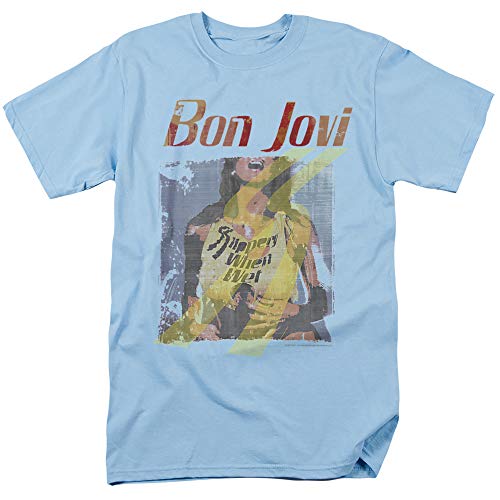 T-shirt Bon Jovi Slippery When Wet vêtement de musique rétro pour homme et femme