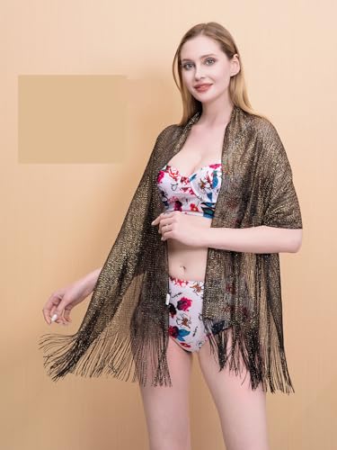 echomerx Shimmer and Shine Scarf Black and Gold2