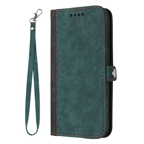 HAONANDE Funda Flip para Xiaomi Redmi Note 5A, Carcasa Libro con Tapa de Cuero Folio Magnética con Ranura para Tarjeta, Soporte, Antigolpes Protectora,Billetera Case Verde