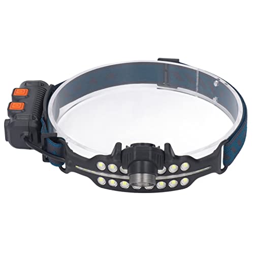Qcwwy Otra Iluminación Especial Tipo C Carga Linterna de Cabeza Ajustable para el Trabajo Camping LED Rojo Advertencia LED Faro con Inducción