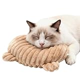 Jiupety Dog Calming Pillow, Soft and Neck-Friendly, Washable Pet Neck Pillows for Small Medium Large Dogs and Cats, 11' x 8', Coffee