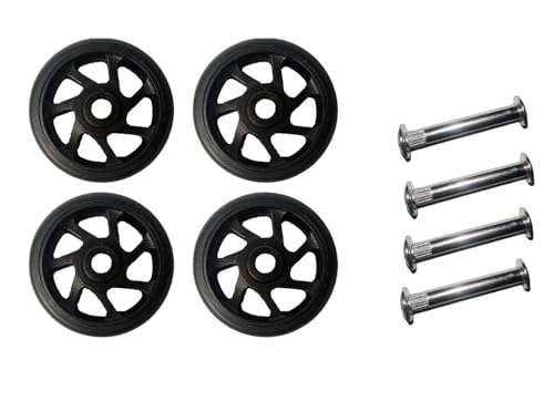 Image of Luggage Wheel Only for Replacement and Repair for VIP, Safari, Skybag, Amrican Tourister Suitcases Luggage Part 4 CM Wheel (4 Pcs)+4 srew