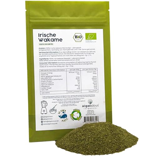 ALGALICIOUS Flocons de Wakame (Alaria esculenta) Bio | 50g | Algues en flocons cultivées à l'état sauvage dans le nord de l'Atlantique | Végétalien & sans gluten | Sans Additifs – vue 5