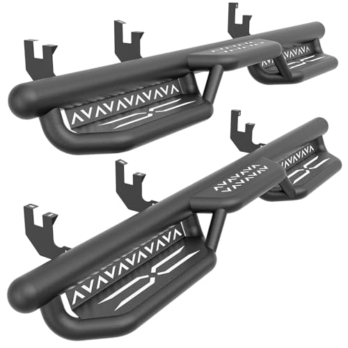 YZONA Ridgeline Running Boards Side Steps Compatible with 2017 2018 2019 2020 2021 2022 2023 2024 2025 Honda Ridgeline Crew Cab, Bolt-on Nerf Bar Step Bars, Heavy-Duty Steel Two Stairs Design