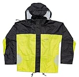 Forro interior de malla. Racer Fluo - Chaqueta fluorescente para lluvia, Negro/Amarillo, 8XL