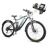 Accolmile Electric Bike for Adults,Cola Bear 1.5PLUS with Peak Power 1152W Bafang Mid Drive Motor &960WH LG Battery,Up to 35 MPH &75 Mile Long Range 9-Speed Full Suspension 27.5' Mountain EBike