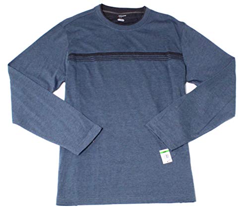 Arrow Men's Long Sleeve Doubler Crew-Neck Shirt, Orion Blue Heather, X-Large