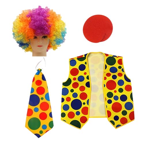 Perruque de clown et accessoires de jeu de rôle pour animation d'anniversaire