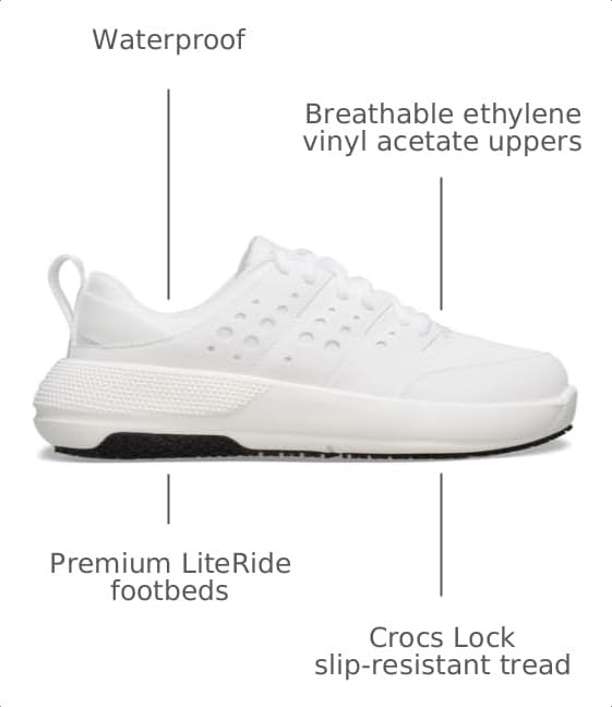 Image of Crocs Work, Womens, On The Clock Work Sneaker