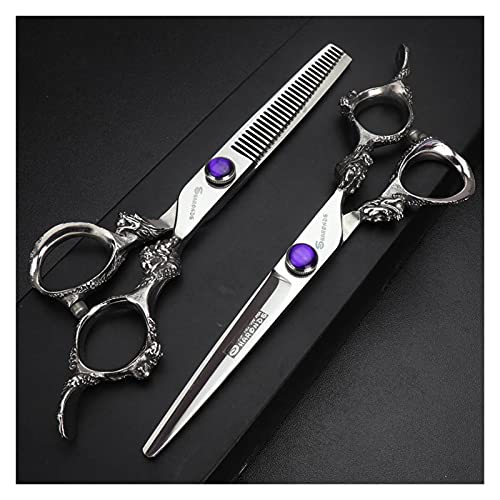 Tijeras para Cortar el Cabello Tijeras de peluquería de 6 Pulgadas, Tijeras de barbero, Tijeras para entresacar el Cabello Liso, Tijeras, Herramientas de peluquería Kit de Corte de Cabello (Color: Gr