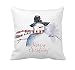 4TH Emotion Watercolor Painting Christmas Snowman Home Decor Throw Pillow Cover Cotton Polyester Cusion Cover 18 x 18 Inches