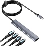 ✔ Développez les ports USB: Ce Hub USB C convertit un port USB-C en quatre ports USB C 3.2 Gen 2 pour connecter des périphériques. Prolongez simplement votre ordinateur portable ou votre tablette qui manque de ports. En utilisant ce concentrateur USB C vers USB C.