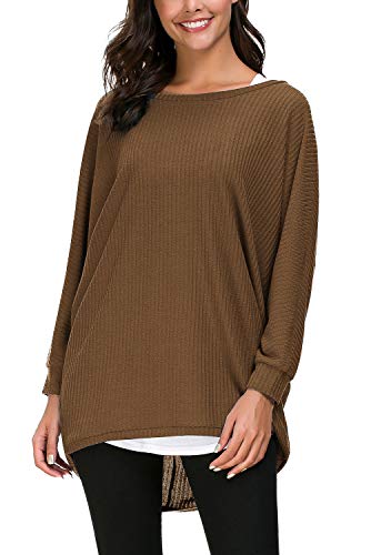 Image of Urban CoCo Women's Round Neck Solid Knit Loose Top Pullover Sweater