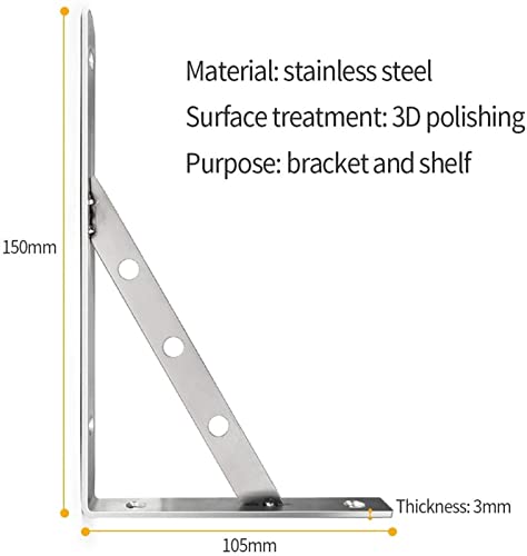 Support mural fixe RJJ en acier inoxydable pour stabiliser une cloison - 3