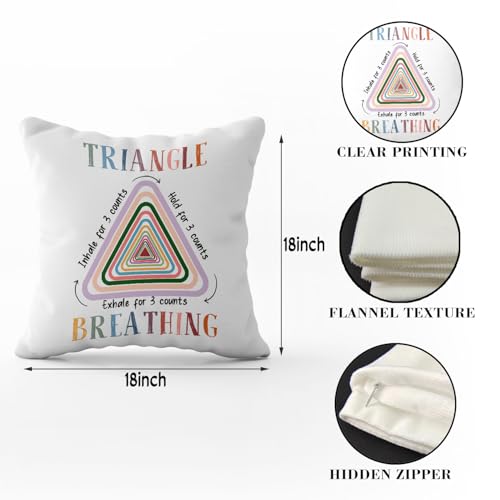 Ywzqru PILLOWCASE27 Triangle Breathing Throw Pillow Covers thumb #1