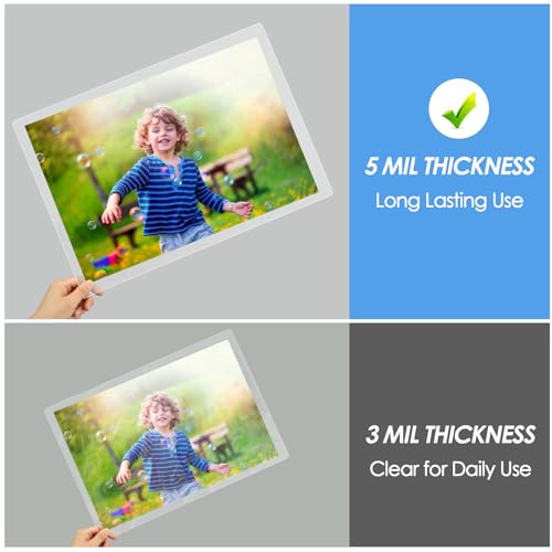 image for KTRIO 5 Mil Laminating Sheets 150 Pack, Various Sizes Thermal Laminati