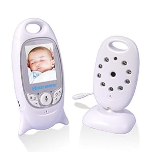 MARKBOARD draadloze babymonitor, babyfoon met camera, babyvideo, met intercomfunctie, digitaal met temperatuursensor, slaapliedjes, nachtzicht