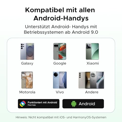 UGREEN FineTrack Slim G kompatibel mit Google Find Hub (nur Android), 1.7mm Bluetooth Tracker, 5 Jahre Batterielebensdauer, IP68 Walletfinder für Pass, Smarttag kompatibel mit Pixel 10/Galaxy S25 usw.