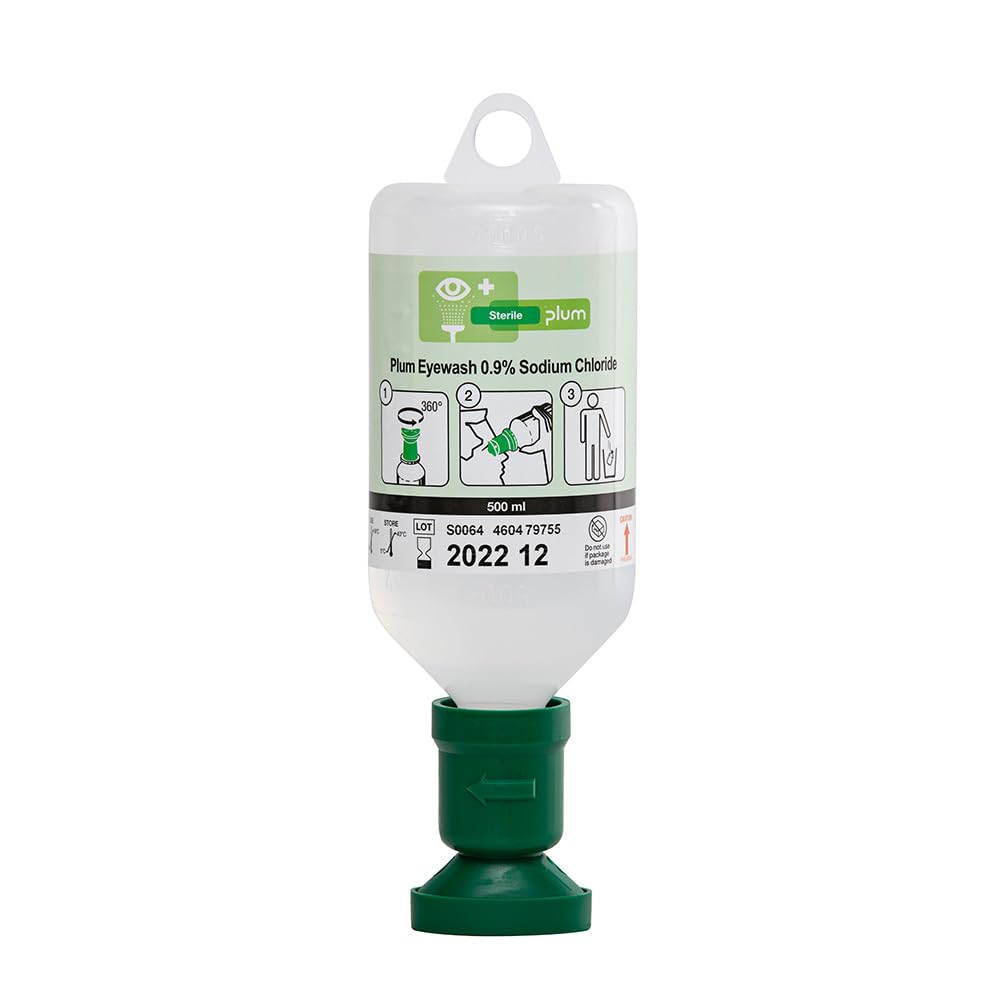 Plum 12 Stück Augenspülung 0,9% Natriumchlorid, transparent, V: 500ml