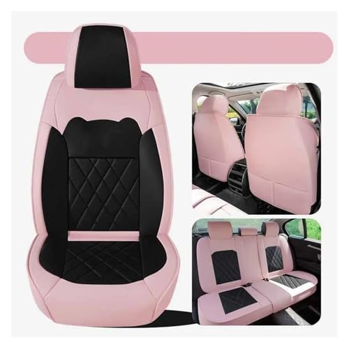 カーシートカバー に適合する RAV4 に適合する カローラ に適合する プリウス に適合する クラウン に適合する アクセサリー ユニバーサルPUレザーカーシートカバー シートプロテクター(Pink B)