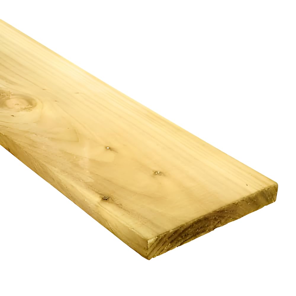22x150mm Treated Timber Batten, 3m Sawn Softwood Spruce Length for Outdoor Garden Projects, Kiln Dried Pressure Treated Wood, Rough Sawn FSC-Certified Landscaping Timber — image 1