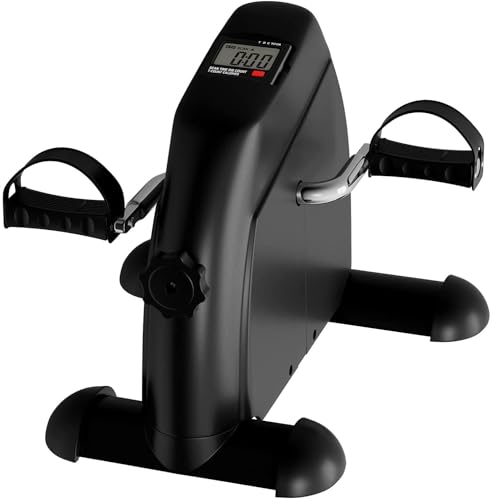VOORDEEL Mini Exercise Bike Pedal Trainer – Compact Desk Cycle for...