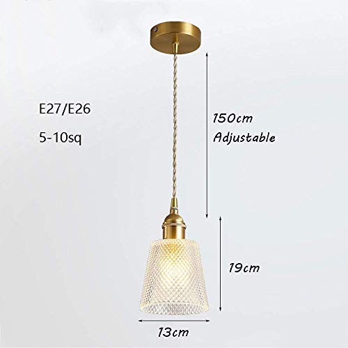 Lámpara colgante de cristal Dere con diseño nórdico minimalista 7