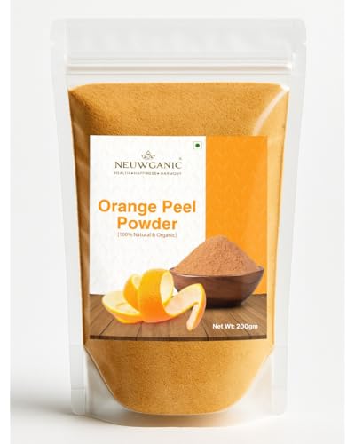 Image of Organic Orange Peel Powder for Face (200gm) | Tan Removal, Acne Control, Glowing Skin | Face Mask & Cleanser |100% Pure & Natural Skin Brightening Pack