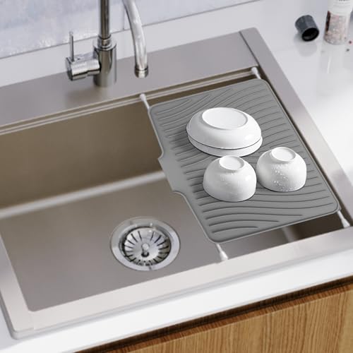 Tapis de séchage de cuisine en silicone protégeant contre l'humidité de la vaisselle
