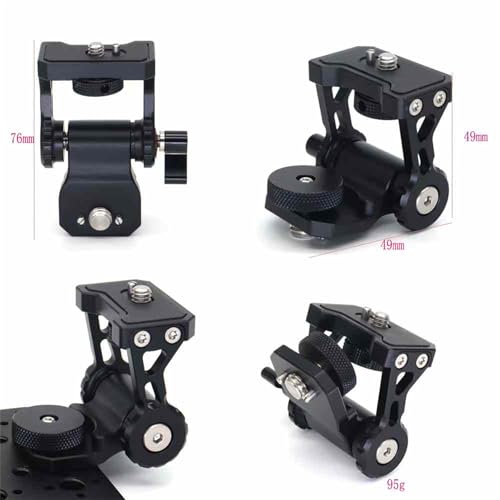 HangTon Monitor Mount Holder Bracket, 360 Tilt Swivel Rotation for Atomos SmallHD Camera Video Monitor, Teradek Wireless Transmission Motor Microphone, 3/8\" 1/4\" Black